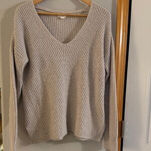 Caslon V-Neck Sweater - Light Gray